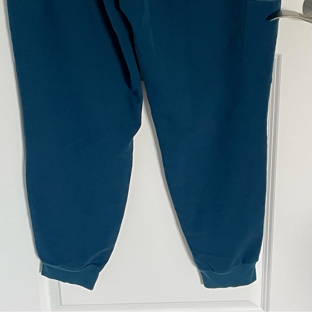 Figs Women's Blue Scrub with Orange Drawstring - Picture 13 of 16